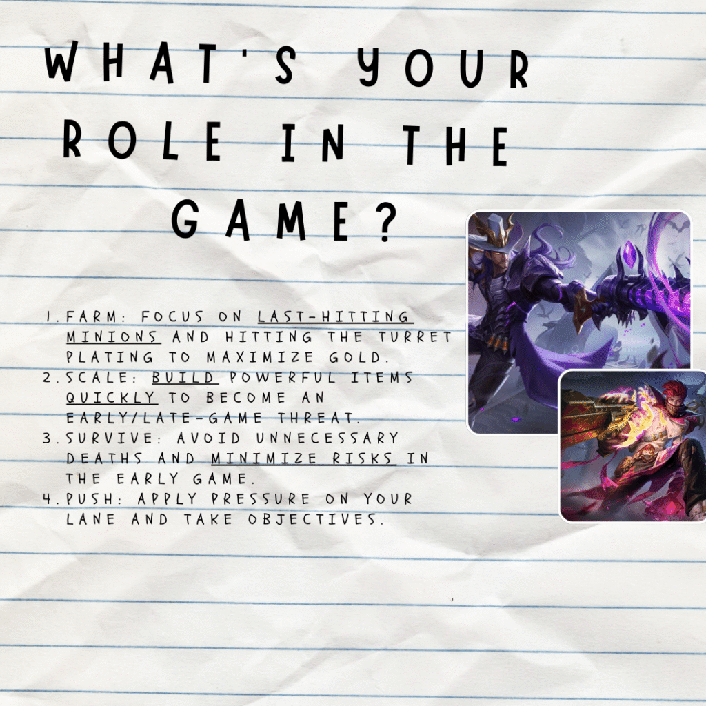 How to play gold lane in mobile legends Role